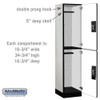 Salsbury 18" Wide Double Tier Designer Wood Locker - 1 Wide - 6 Feet High - 21 Inches Deep - - Electronic Locks