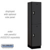 Salsbury 18" Wide Double Tier Designer Wood Locker - 1 Wide - 6 Feet High - 24 Inches Deep - - Resettable Combination Locks