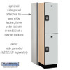 Salsbury 18" Wide Double Tier Designer Wood Locker - 1 Wide - 6 Feet High - 24 Inches Deep - - Electronic Locks