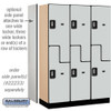 Salsbury 18" Wide Double Tier 'S' Style Designer Wood Locker - 3 Wide - 6 Feet High - 18 Inches Deep - - Electronic Locks