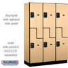 Salsbury 18" Wide Double Tier 'S' Style Designer Wood Locker - 3 Wide - 6 Feet High - 18 Inches Deep - - Electronic Locks