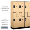 Salsbury 18" Wide Double Tier 'S' Style Designer Wood Locker - 3 Wide - 6 Feet High - 18 Inches Deep - - Electronic Locks