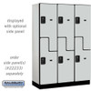 Salsbury 18" Wide Double Tier 'S' Style Designer Wood Locker - 3 Wide - 6 Feet High - 21 Inches Deep - - Resettable Combination Locks