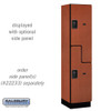 Salsbury 18" Wide Double Tier 'S' Style Designer Wood Locker - 1 Wide - 6 Feet High - 21 Inches Deep - - Resettable Combination Locks