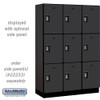 Salsbury 18" Wide Triple Tier Designer Wood Locker - 3 Wide - 6 Feet High - 18 Inches Deep - - Resettable Combination Locks