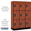 Salsbury 18" Wide Triple Tier Designer Wood Locker - 3 Wide - 6 Feet High - 18 Inches Deep - - Electronic Locks