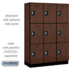 Salsbury 18" Wide Triple Tier Designer Wood Locker - 3 Wide - 6 Feet High - 18 Inches Deep - - Electronic Locks