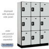 Salsbury 18" Wide Triple Tier Designer Wood Locker - 1 Wide - 6 Feet High - 18 Inches Deep - - Resettable Combination Locks