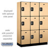 Salsbury 18" Wide Triple Tier Designer Wood Locker - 1 Wide - 6 Feet High - 18 Inches Deep - - Resettable Combination Locks
