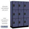 Salsbury 18" Wide Triple Tier Designer Wood Locker - 1 Wide - 6 Feet High - 18 Inches Deep - - Resettable Combination Locks