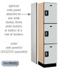 Salsbury 18" Wide Triple Tier Designer Wood Locker - 1 Wide - 6 Feet High - 18 Inches Deep - - Electronic Locks