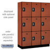 Salsbury 18" Wide Triple Tier Designer Wood Locker - 3 Wide - 6 Feet High - 21 Inches Deep - - Resettable Combination Locks