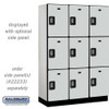 Salsbury 18" Wide Triple Tier Designer Wood Locker - 3 Wide - 6 Feet High - 21 Inches Deep - - Resettable Combination Locks