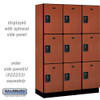 Salsbury 18" Wide Triple Tier Designer Wood Locker - 3 Wide - 6 Feet High - 24 Inches Deep - - Electronic Locks