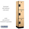 Salsbury 18" Wide Four Tier Designer Wood Locker - 1 Wide - 6 Feet High - 18 Inches Deep - - Electronic Locks
