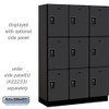 Salsbury 18" Wide Four Tier Designer Wood Locker - 3 Wide - 6 Feet High - 24 Inches Deep - - Resettable Combination Locks