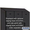 Designer Wood Locker - Double Tier 3 Wide 5 Feet High 21 Inches Deep Black