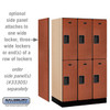 Designer Wood Locker - Double Tier 3 Wide 5 Feet High 21 Inches Deep Cherry