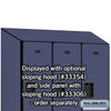 Designer Wood Locker - Double Tier 3 Wide 5 Feet High 21 Inches Deep Blue