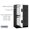 Designer Wood Locker - Double Tier 3 Wide 5 Feet High 21 Inches Deep Black