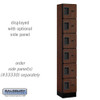 12" Wide Five Tier Box Style Designer Wood Locker - 1 Wide - 5 Feet High - 18 Inches Deep
