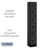 12" Wide Five Tier Box Style Designer Wood Locker - 1 Wide - 5 Feet High - 18 Inches Deep