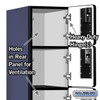 Designer Wood Locker - Five Tier Box Style 1 Wide 5 Feet High 18 Inches Deep Blue