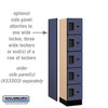 Designer Wood Locker - Five Tier Box Style 1 Wide 5 Feet High 18 Inches Deep Blue