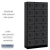 12" Wide Five Tier Box Style Designer Wood Locker - 3 Wide - 5 Feet High - 18 Inches Deep