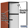 Designer Wood Locker - Single Tier 1 Wide 5 Feet High 21 Inches Deep Cherry