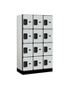 12" Wide Four Tier Designer Wood Locker - 3 Wide - 5 Feet High - 18 Inches Deep