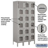 See-Through Metal Locker - Six Tier Box Style 3 Wide 6 Feet High 15 Inches Deep Gray Assem