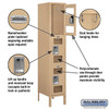 See-Through Metal Locker - Triple Tier 1 Wide 5 Feet High 15 Inches Deep Tan Unassembled