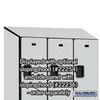 Extra Wide Designer Wood Locker - Double Tier 3 6 Feet High 21 Inches Deep Gray
