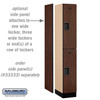 Designer Wood Locker - Double Tier 1 Wide 6 Feet High 18 Inches Deep Mahogany