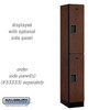 Designer Wood Locker - Double Tier 1 Wide 6 Feet High 18 Inches Deep Mahogany