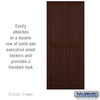 Double End Side Panel - for 18 Inch Deep Solid Oak Executive Wood Locker Dark