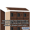 Designer Wood Locker - Six Tier Box Style 3 Wide 6 Feet High 21 Inches Deep Mahogany