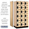 Designer Wood Locker - Six Tier Box Style 3 Wide 6 Feet High 21 Inches Deep Maple