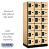 Designer Wood Locker - Six Tier Box Style 3 Wide 6 Feet High 21 Inches Deep Maple