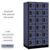 Designer Wood Locker - Six Tier Box Style 3 Wide 6 Feet High 21 Inches Deep Blue