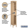 See-Through Metal Locker - Single Tier 1 Wide 6 Feet High 12 Inches Deep Tan Assembled