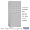 Free-Standing Enclosure for #19055-25 and #19058-25 - Recessed Mounted Cell Phone Lockers Aluminum