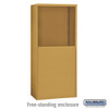 Free-Standing Enclosure for #19055-25 and #19058-25 - Recessed Mounted Cell Phone Lockers Gold