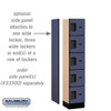 Designer Wood Locker - Five Tier Box Style 1 Wide 5 Feet High 15 Inches Deep Blue