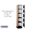Designer Wood Locker - Five Tier Box Style 1 Wide 5 Feet High 15 Inches Deep Maple