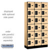 12" Wide Five Tier Box Style Designer Wood Locker - 3 Wide - 5 Feet High - 21 Inches Deep