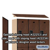 Extra Wide Designer Wood Locker - Double Tier 3 6 Feet High 18 Inches Deep Mahogany