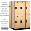 Extra Wide Designer Wood Locker - Double Tier 3 6 Feet High 18 Inches Deep Maple