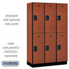 Extra Wide Designer Wood Locker - Double Tier 3 6 Feet High 18 Inches Deep Cherry